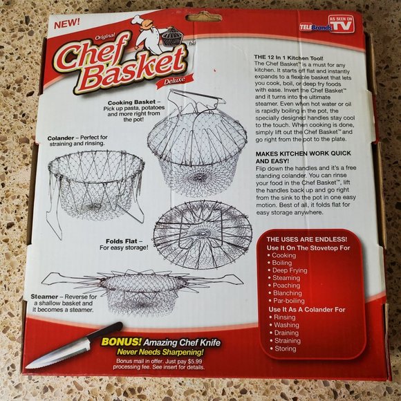 Deep Fry Basket Stainless Steel Multi-function Fol - Picture 2 of 2